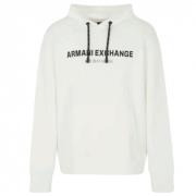 Hoodie met borstprint Armani Exchange , White , Heren