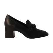 Zwarte Leren Schoenen met Kettingdetail ASH , Black , Dames