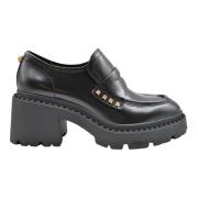 Zwarte platte schoenen met Nelson Stud Gold Sun Polish Calf ASH , Blac...