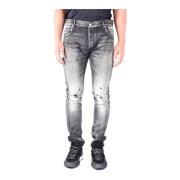 Slim-Fit Denim Jeans Balmain , Gray , Heren