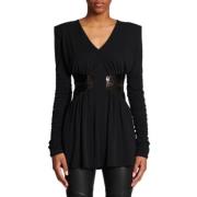 Korte Zwarte Dagjurk Balmain , Black , Dames