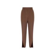 Broek met hoge taille Balmain , Brown , Dames