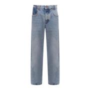 Denim Upgrade Straight Fit Jeans Balmain , Blue , Heren