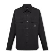 Overhemd met zakken Balmain , Black , Heren