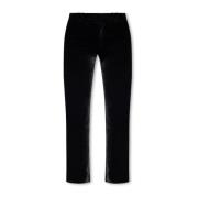 Fluwelen broek Balmain , Black , Dames