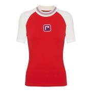 Retro PB T-Shirt Balmain , Red , Dames