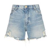 Vintage denim shorts Balmain , Blue , Dames