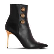 Leather Roni ankle boots Balmain , Black , Dames