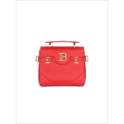 Smooth leather B-Buzz 23 bag Balmain , Red , Dames