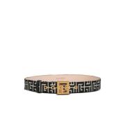 PB Riem in monogram jacquard Balmain , Black , Dames