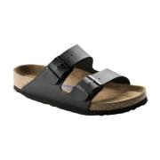 Zwarte Sandalen met Dubbele Gesp en Kurken Zool Birkenstock , Black , ...