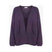 Losse Paarse Wollen Cardigan voor Vrouwen Des Petits Hauts , Purple , ...