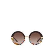 Stijlvolle zonnebril met schildpaddesign Dolce & Gabbana , Brown , Dam...