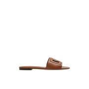 Bianca leather mules Dolce & Gabbana , Brown , Dames