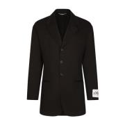 Zwarte single-breasted blazer Dolce & Gabbana , Black , Heren
