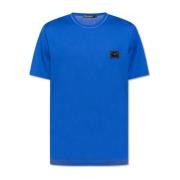 T-shirt met logo Dolce & Gabbana , Blue , Heren