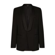 Formele Blazer, Zwarte Single-Breasted Dinnerjasje Dolce & Gabbana , B...