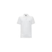 Wit Poloshirt met Geborduurde oorkant Dolce & Gabbana , White , Heren