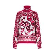 Majolica-print Bomberjack Dolce & Gabbana , Multicolor , Dames