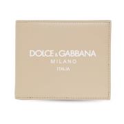 Portemonnee met logo Dolce & Gabbana , Beige , Dames