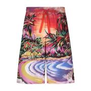 Multicolor casual shorts Dolce & Gabbana , Red , Heren