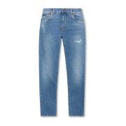 Jeans met logo Dolce & Gabbana , Blue , Heren