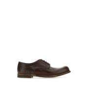 Bruine leren veterschoenen Dolce & Gabbana , Brown , Heren