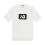 Logo T-shirt Dolce & Gabbana , White , Heren