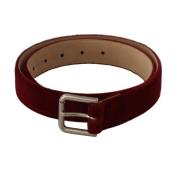 Rood Fluweel Gegraveerde Metalen Gesp Riem Dolce & Gabbana , Red , Dam...