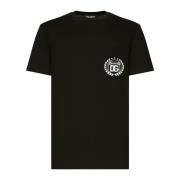 Zwarte T-shirts en Polos Dolce & Gabbana , Black , Heren