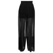 Zwarte Doorschijnende Broek Look 7 Dolce & Gabbana , Black , Dames