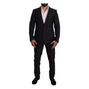 Blauw patroon Martini Slim FIT 2-delig pak Dolce & Gabbana , Blue , He...