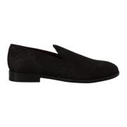 Zwarte Bloemen Brokaat Slippers Loafers Schoenen Dolce & Gabbana , Bla...