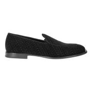 Zwarte Suède Loafers Dolce & Gabbana , Black , Heren