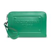 Handtas met logo Dolce & Gabbana , Green , Heren