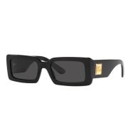 Dg4416 Zonnebril in Zwart en Donkergrijs Dolce & Gabbana , Black , Uni...