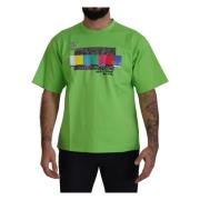 Groene DG Channel Top T-shirt Dolce & Gabbana , Green , Heren