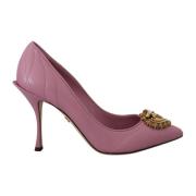 Prachtige Devotion Heart Leren Hakken Pumps Dolce & Gabbana , Pink , D...