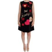 San Valentino Crystal Shift Jurk Dolce & Gabbana , Black , Dames