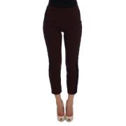 Torero Stretch Slim Capri Broek Dolce & Gabbana , Purple , Dames