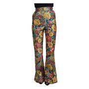 Kleurrijke Bloemen Wijde Broek Dolce & Gabbana , Multicolor , Dames