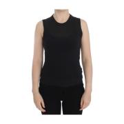 Luxe Zwarte Mouwloze Crewneck Vest Pullover Dolce & Gabbana , Black , ...