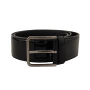 Zwart Patentleren Gesp Riem Dolce & Gabbana , Black , Heren