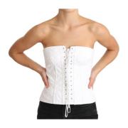 Witte Strapless Bustier Corset Top Dolce & Gabbana , White , Dames