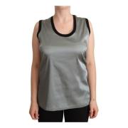 Zilveren Mouwloze Tanktop Dolce & Gabbana , Gray , Dames