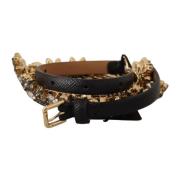 Zwart Kristal Daisy Riem Dolce & Gabbana , Black , Dames