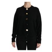 Luxe Cashmere Cardigan Sweater Dolce & Gabbana , Black , Dames