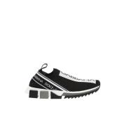 Sorrento Sportschoenen With Logo Dolce & Gabbana , Black , Dames