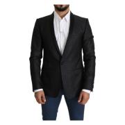 Stijlvolle Jacquard Blazer Dolce & Gabbana , Black , Heren