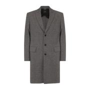 Wollen jas met knoopsluiting Dolce & Gabbana , Gray , Heren